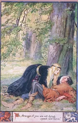 Oh, Fremder, wenn du nicht stirbst, sprich und bewege dich.